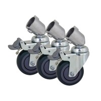 KUPO KC-080R Dia. 75mm Caster W/Round Adapter (Set of 3)